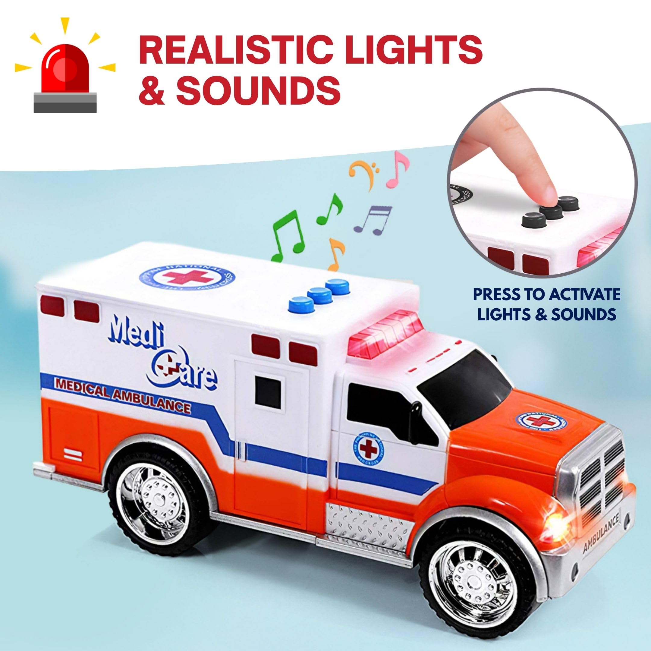 Liberty Imports fire truck vehicle featuring extendable ladder for interactive rescue play