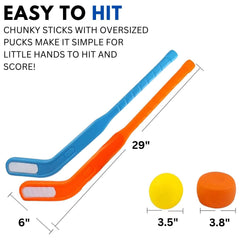 Liberty Imports floor hockey balls oversized for smooth, light-contact fun.