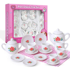 Liberty Imports rose design details enhance vintage charm for display or play.