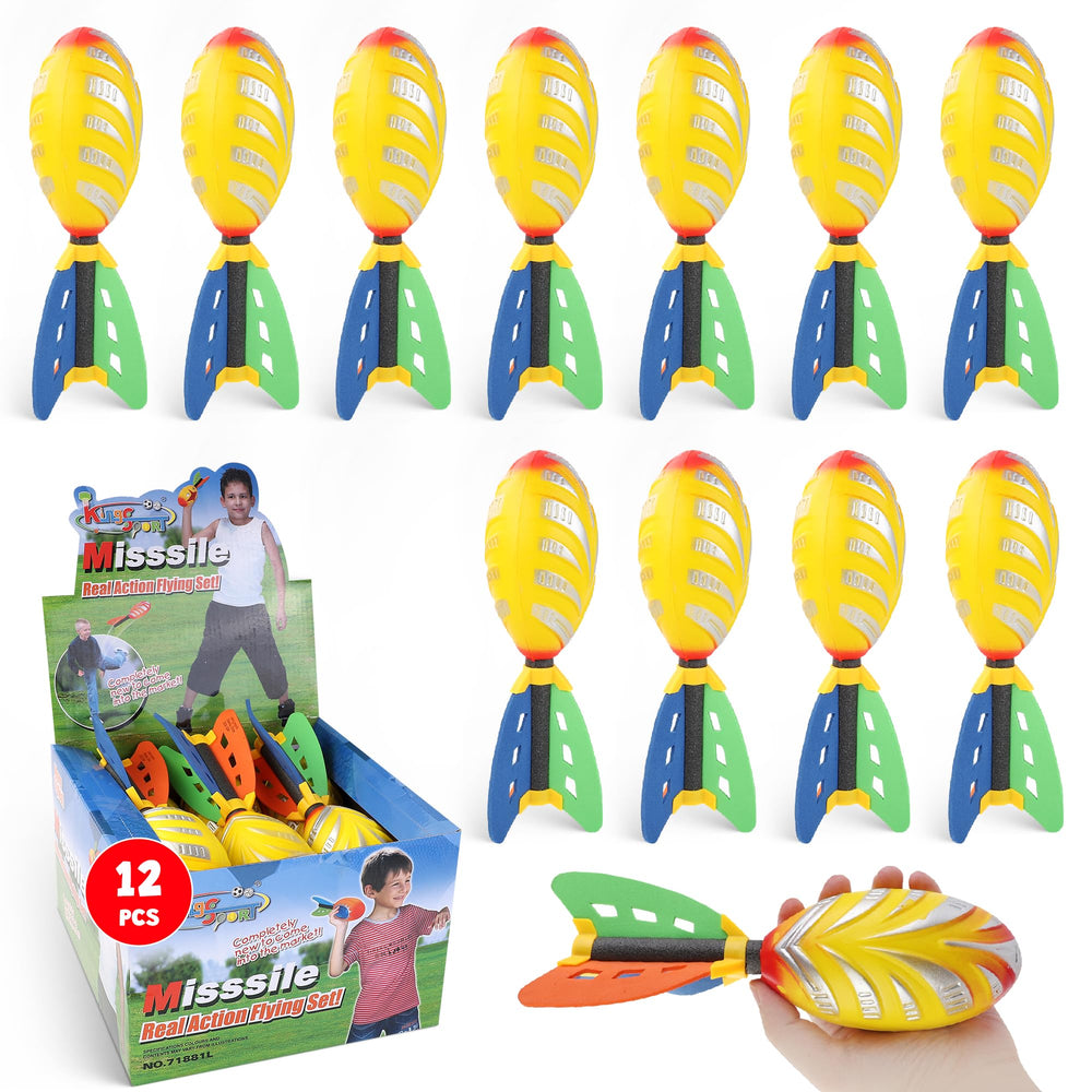 Liberty Imports foam missile football with tail design for backyard tossing and safe play.