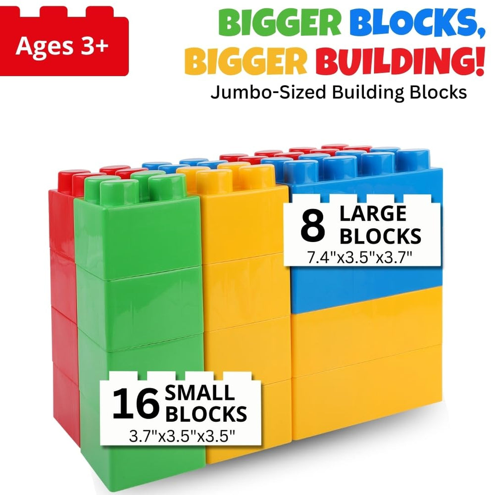 Liberty Imports giant blocks 2x2 build for creative forts and imaginative stories.