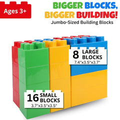 Liberty Imports giant blocks 2x2 build for creative forts and imaginative stories.