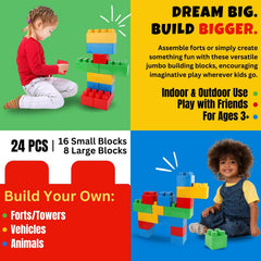 Liberty Imports BPA-free plastic blocks ensure safe, tactile exploration.