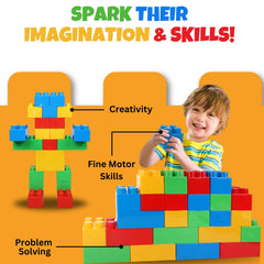 Liberty Imports giant blocks in bright colors promote cooperative play among toddlers.
