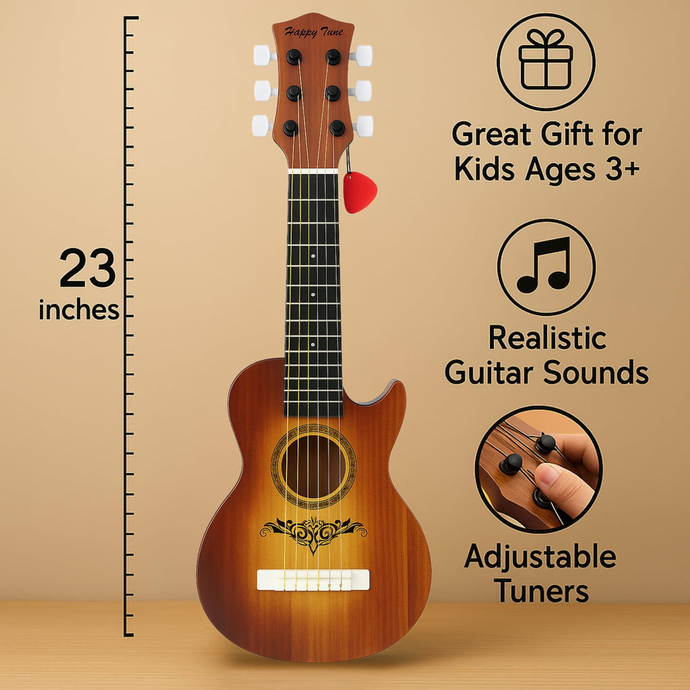 Gift-ready Liberty Imports packaging for a kids guitar display box.
