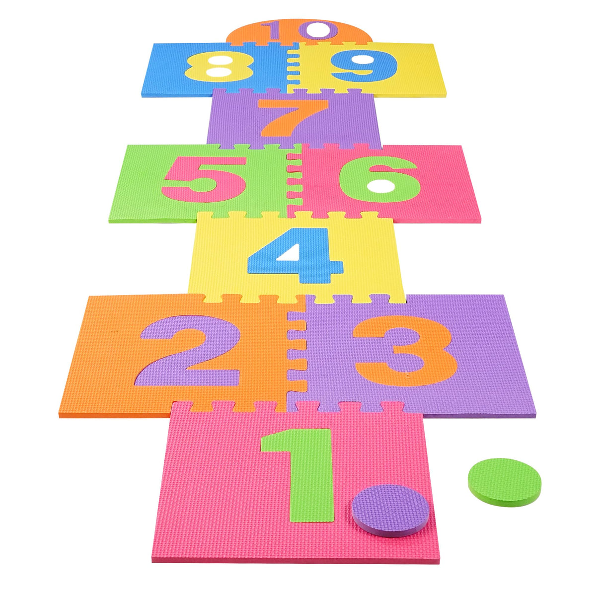 Liberty Imports Hopscotch Playmat with 10 large numbers for engaging counting practice