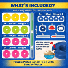 Liberty Imports kids exercise weight set child playing demonstrates family-friendly fitness at home.