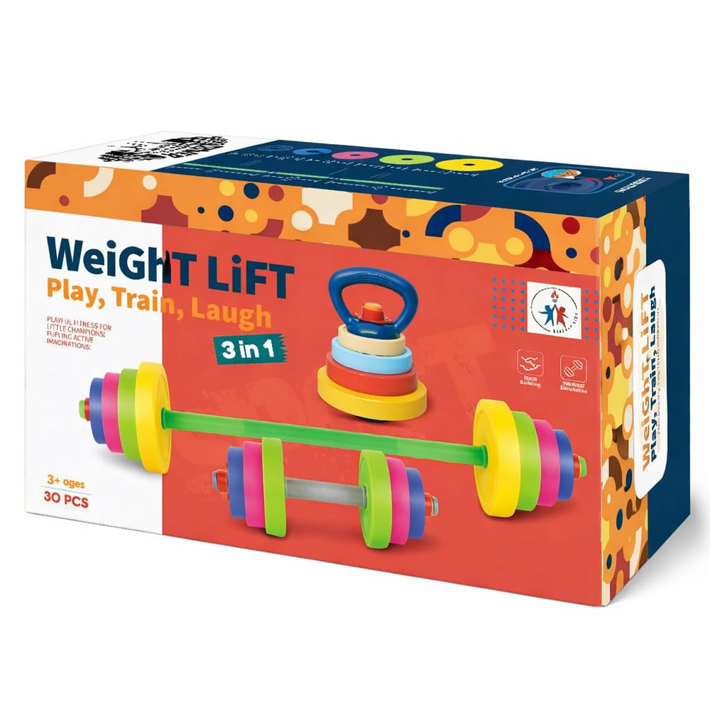 Liberty Imports kids exercise weight set packaging shows gift-ready wellness toy.