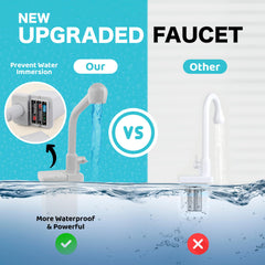 Liberty Imports replacement faucet with base measurements for compatibility checks