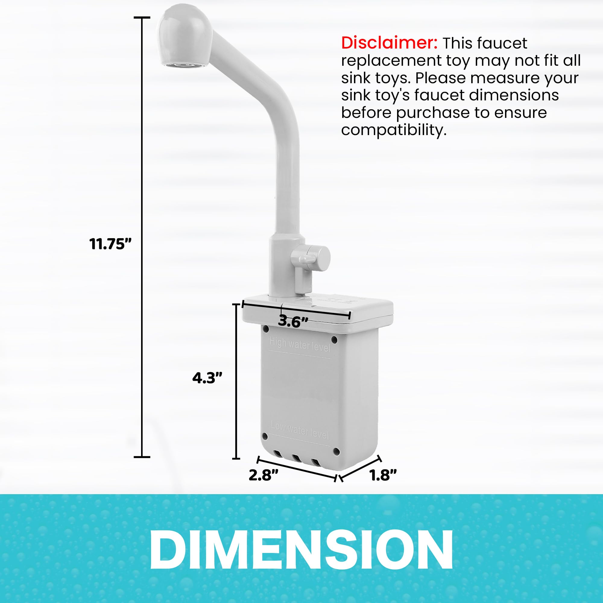Liberty Imports faucet with rubber seal helps reduce leaks during pretend play