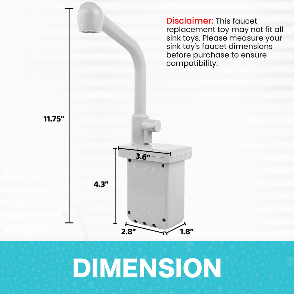 Liberty Imports faucet with rubber seal helps reduce leaks during pretend play