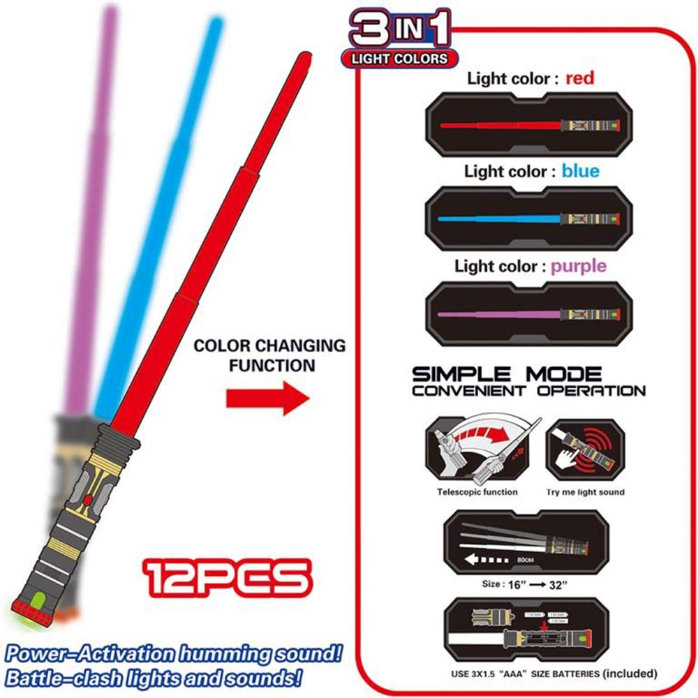 Liberty Imports retractable storage saber for easy cleanup after playtime.