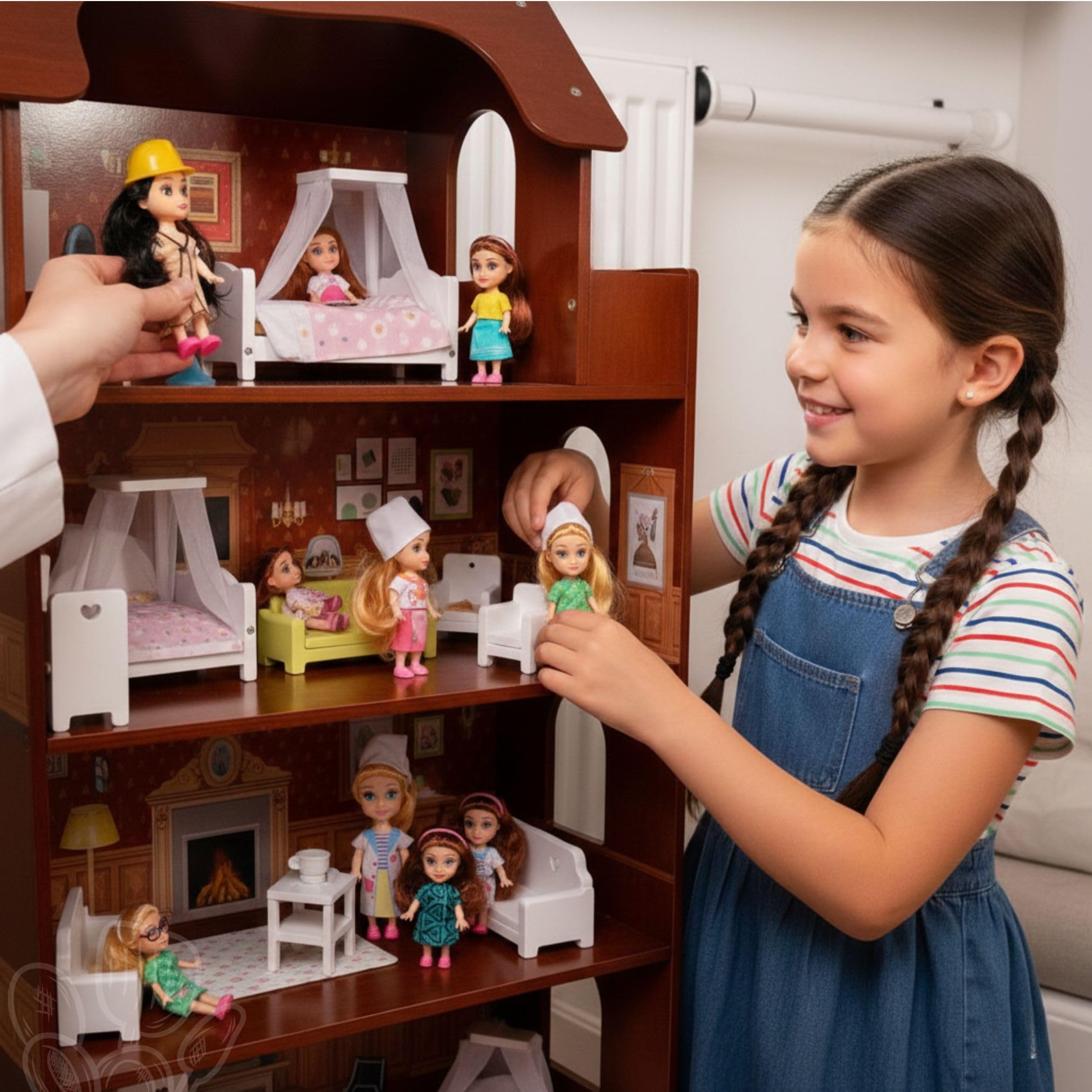 Liberty Imports Little Career dolls ready for dollhouse play and on-the-go fun.