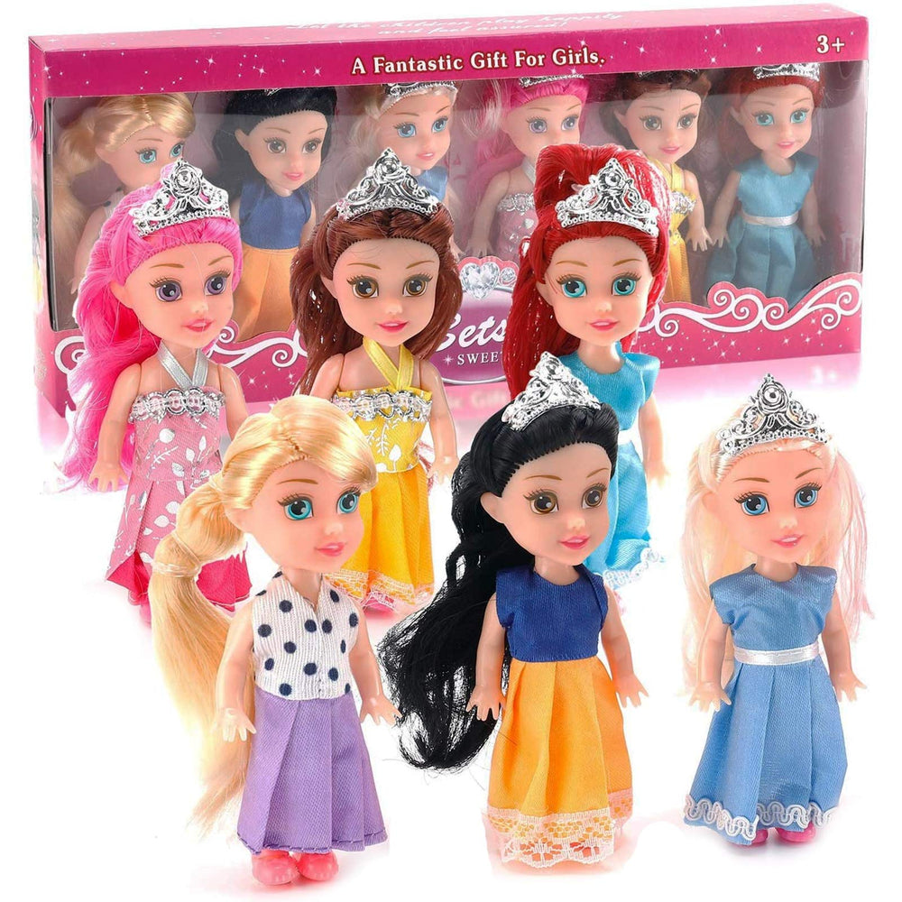 Liberty Imports Little Royal Princess dolls in dresses for imaginative play and dress-up fun