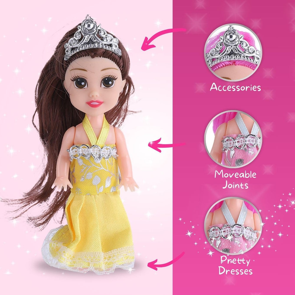 Liberty Imports 4.5-inch toddler princess dolls are posable for interactive play and display