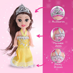 Liberty Imports 4.5-inch toddler princess dolls are posable for interactive play and display