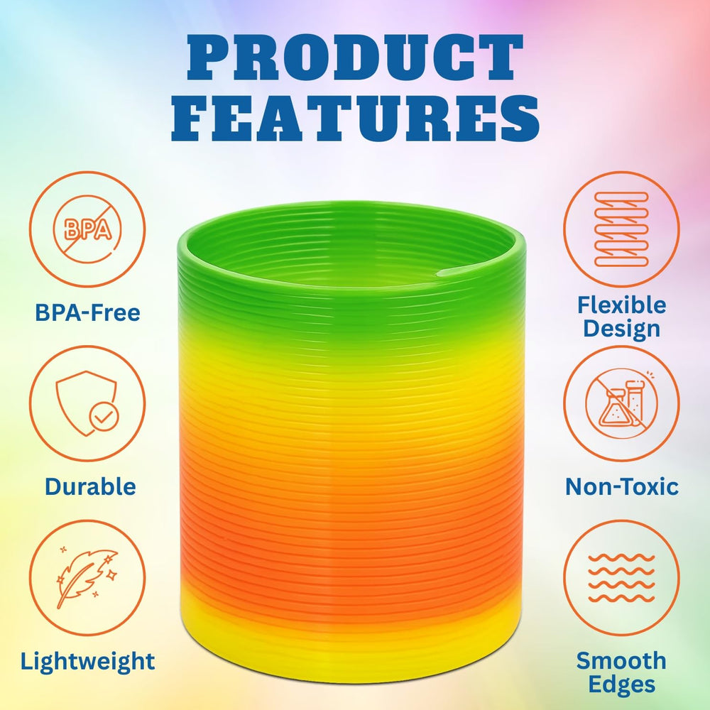 Liberty Imports neon coil springs ideal for classroom rewards and activities