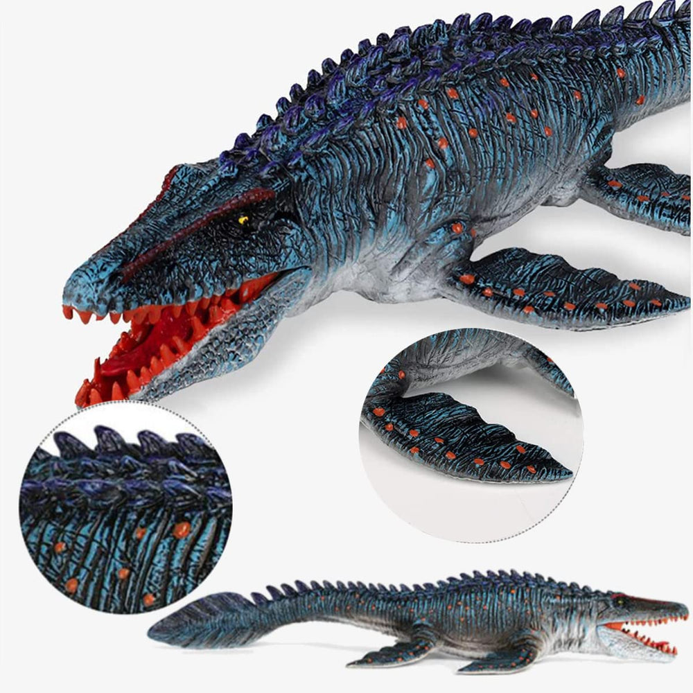 Liberty Imports Mosasaurus jaw-opening feature enables interactive play