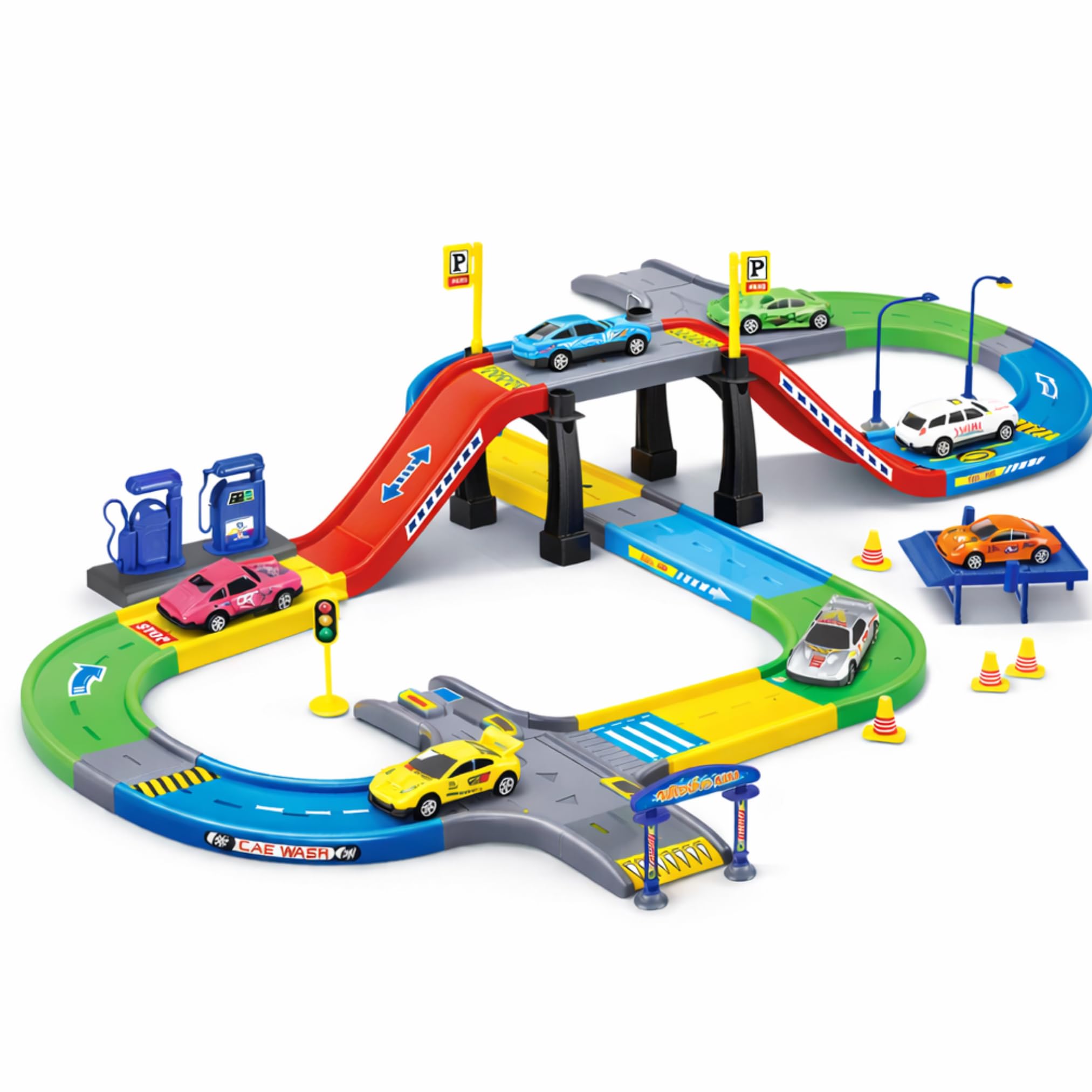 Liberty Imports My First Speed Track Assembly Set main view with colorful track layout