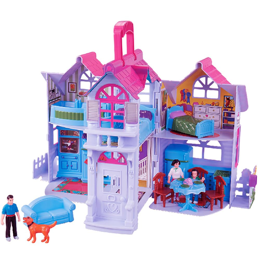 Liberty Imports My Pretty Dollhouse Fold and Go portable dollhouse for travel-ready pretend play.