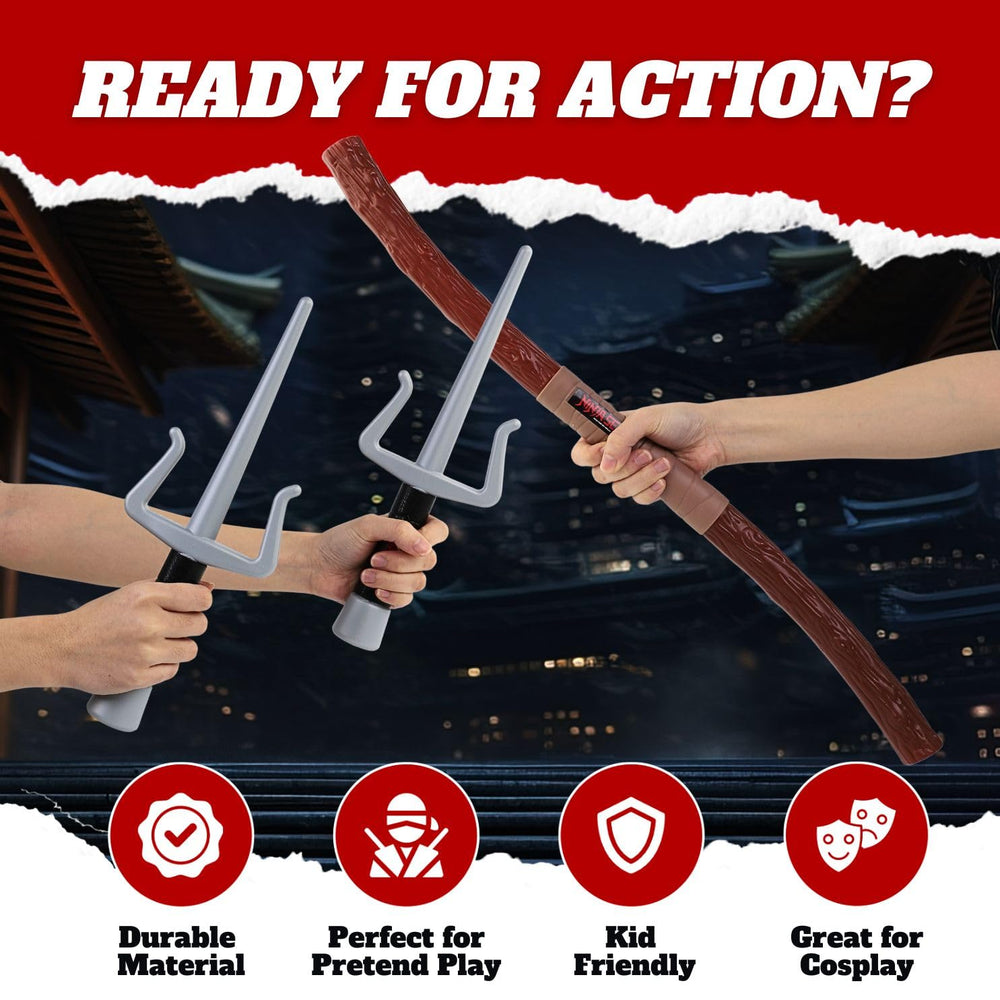 Liberty Imports Ninja Warrior sai set for pretend ninja combat play