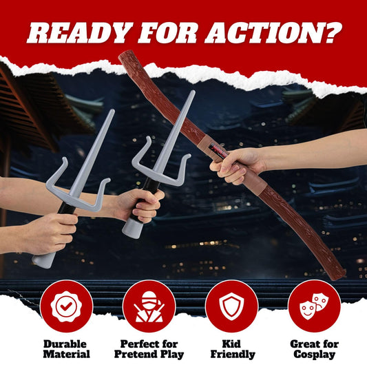 Liberty Imports Ninja Warrior sai set for pretend ninja combat play