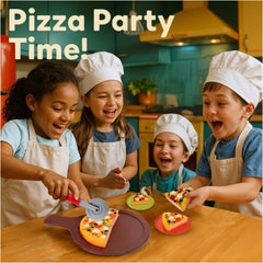 Liberty Imports pizza party play set supports cooperative storytelling around the table.