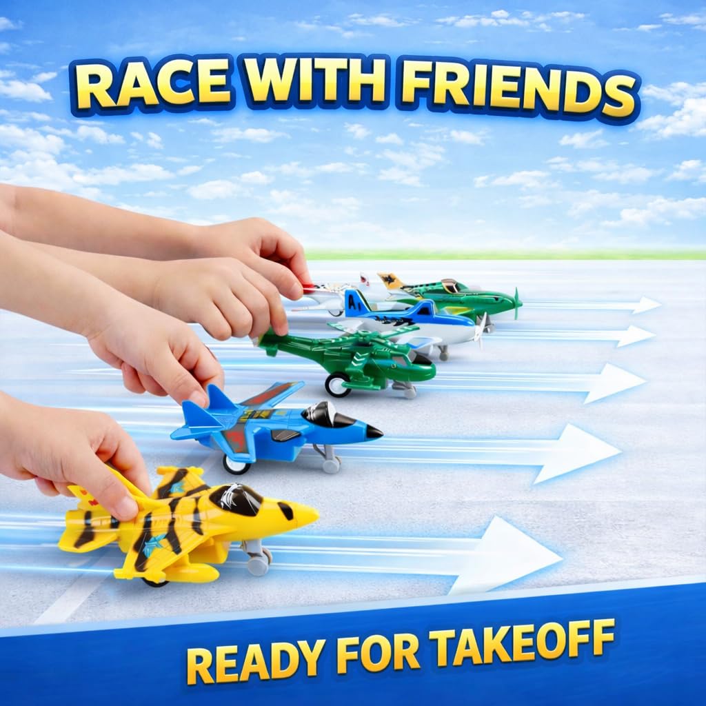 Liberty Imports pull back airplanes jet fighter focus invites action-packed pretend missions.