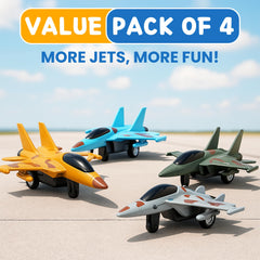 Liberty Imports pullback jet toy with battery-free action