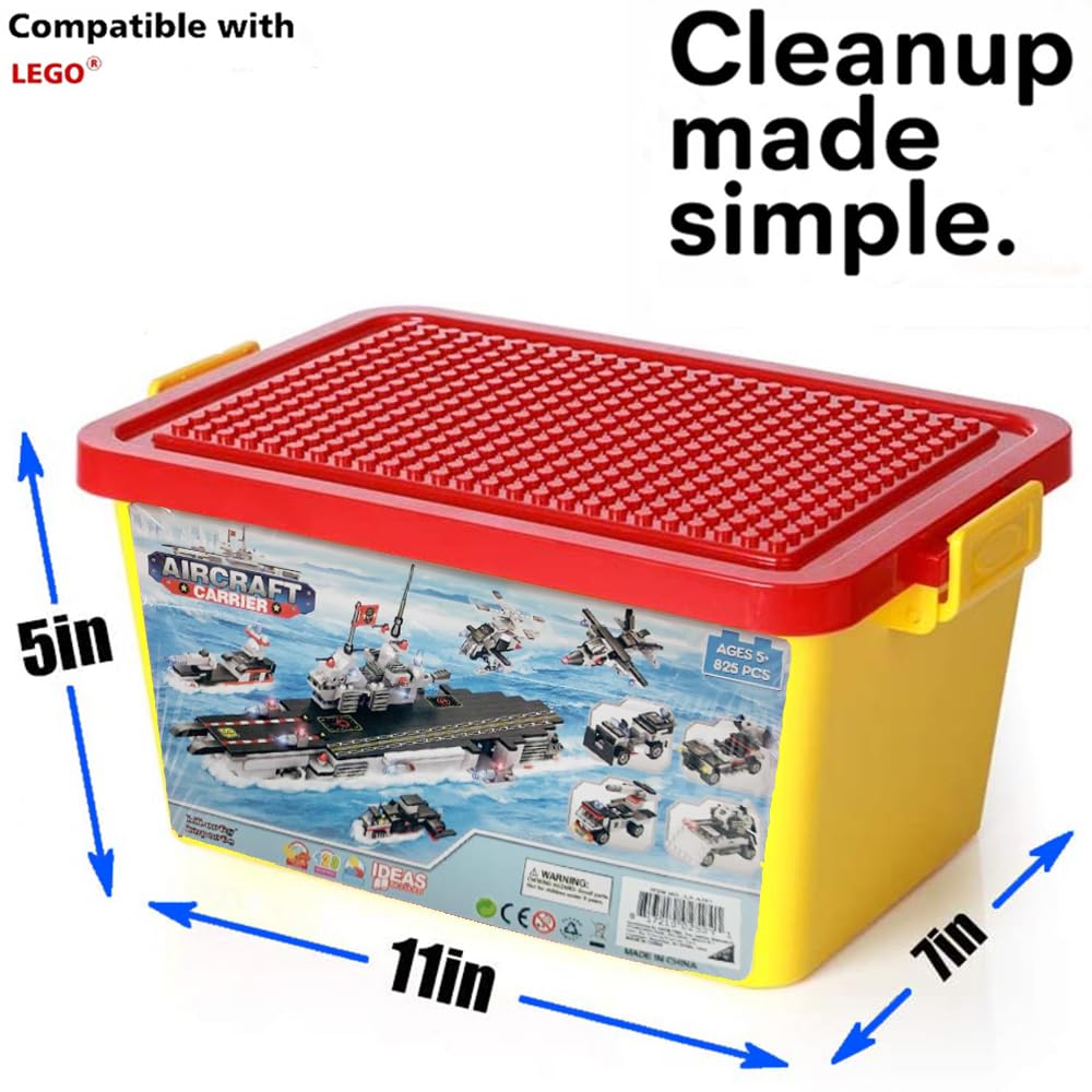 Liberty Imports storage case with baseplate lid — portable organization for on-the-go play.