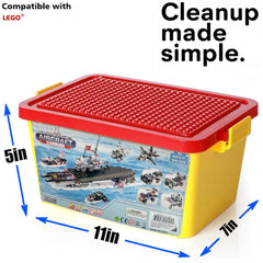 Liberty Imports storage case with baseplate lid — portable organization for on-the-go play.