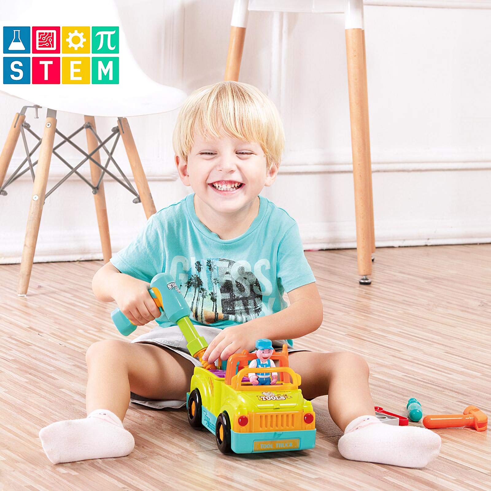 Liberty Imports bump-and-go feature teaches cause-and-effect during play