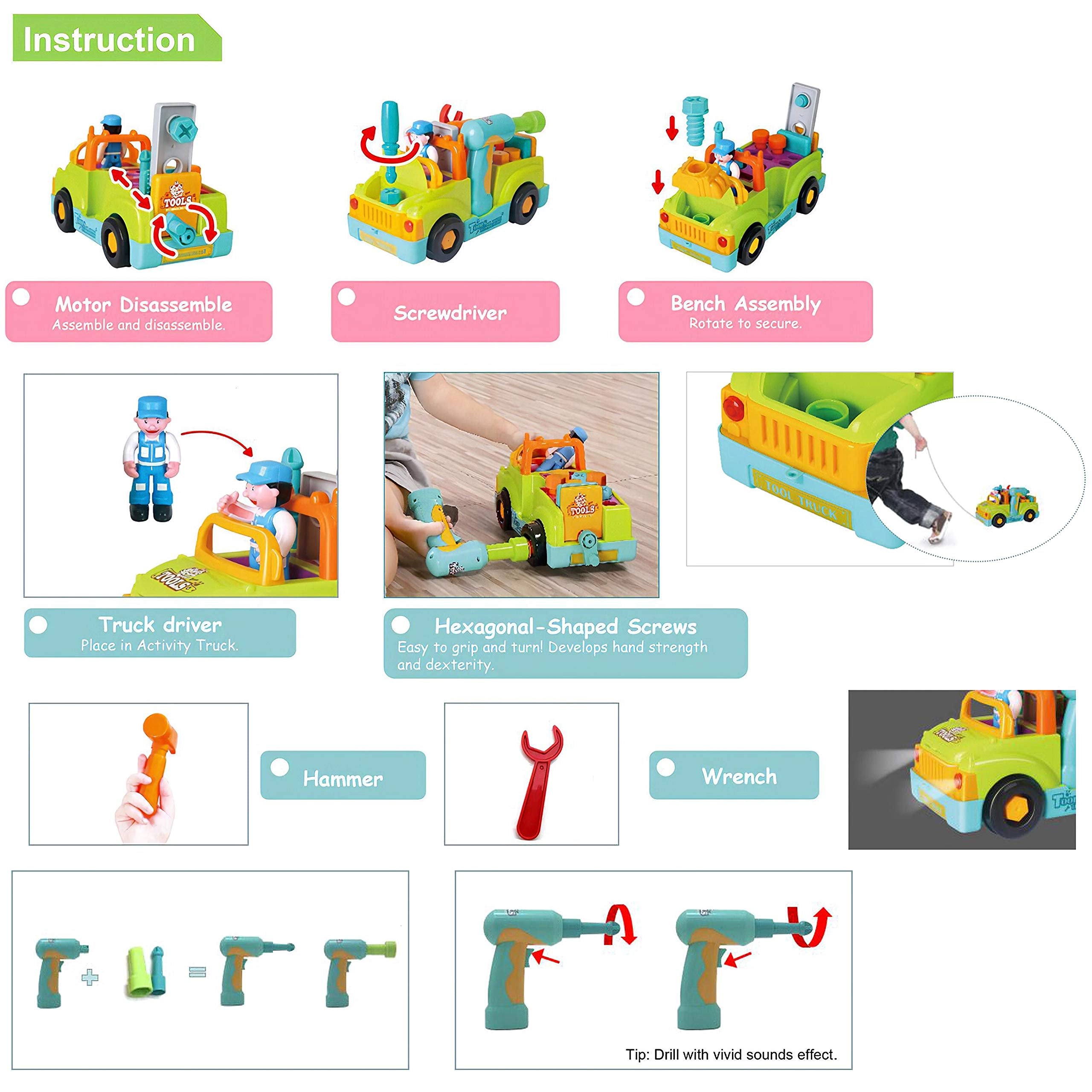 Liberty Imports musical toolbox sounds engage kids in interactive play