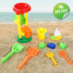 Liberty Imports tools set with shovel, two rakes, sifter for sand play.
