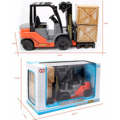 Liberty Imports Toy Forklift Truck measures 10x6x4 inches for compact storage