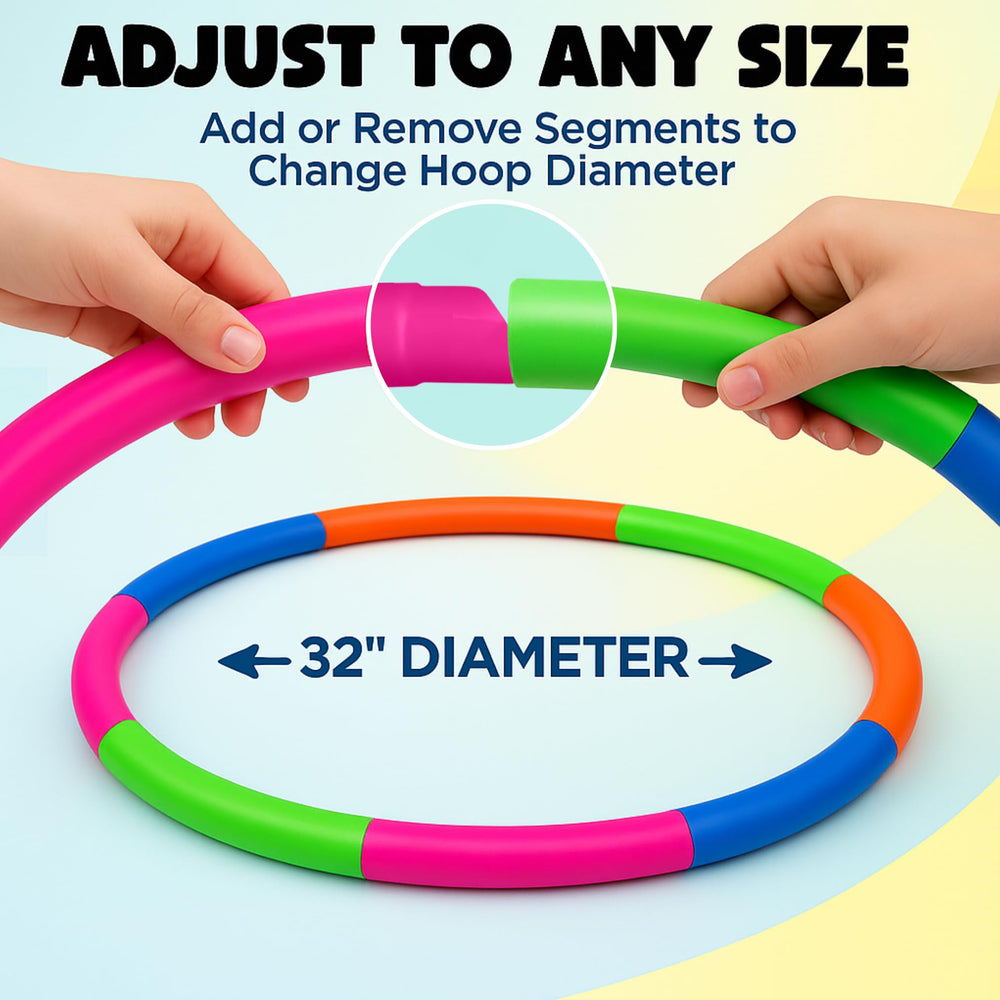 Liberty Imports Toy Hoop Bundle disassembled sections, easy storage and transport