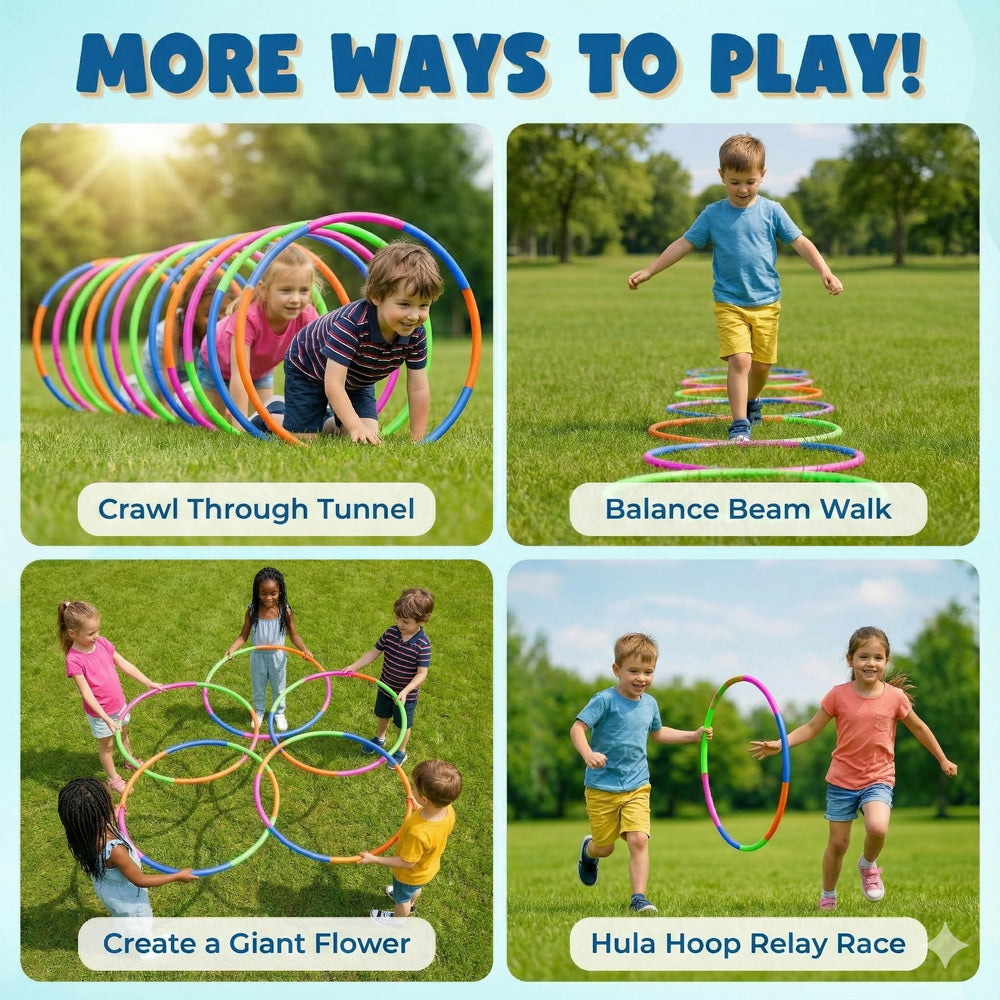 Party setup with Liberty Imports Toy Hoop Bundle for games and fun