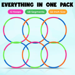 Detachable sections of Liberty Imports Toy Hoop Bundle enable compact storage