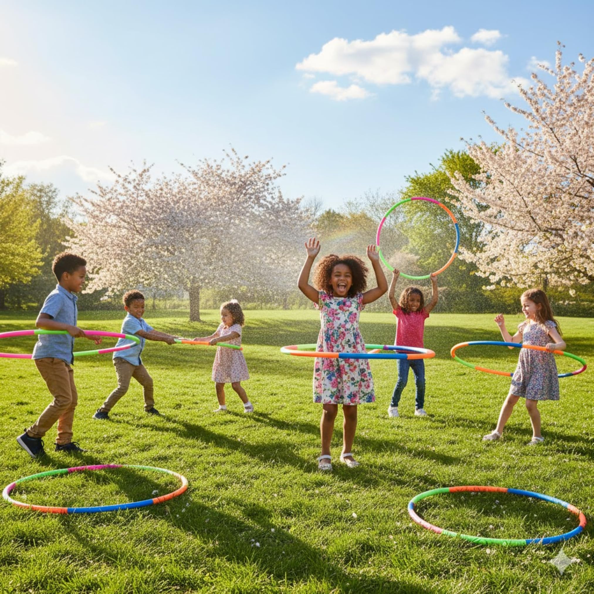 Hollow tubes of Liberty Imports Toy Hoop Bundle with optional sand weight