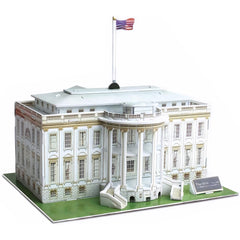 Liberty Imports White House 3D puzzle – front view with detailed exterior for a striking desk display
