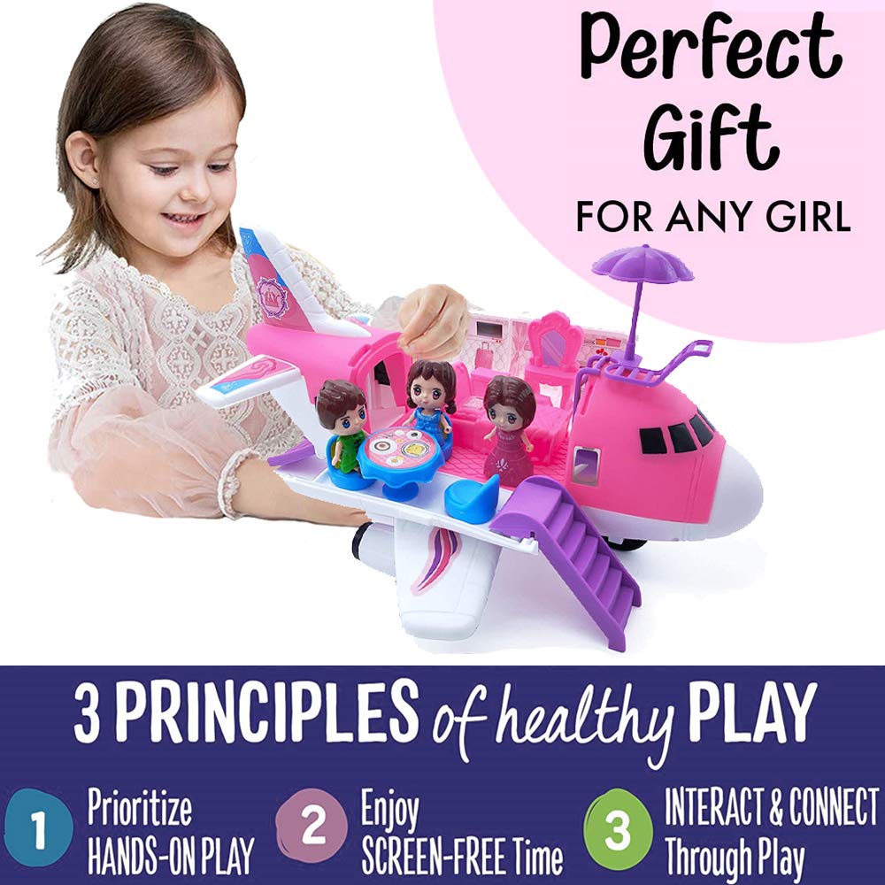 Liberty Imports friction-powered jet easily slides for active push-and-go play.
