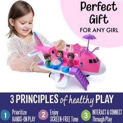 Liberty Imports friction-powered jet easily slides for active push-and-go play.