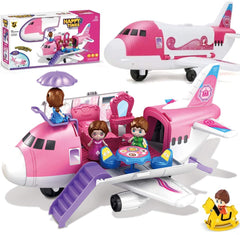 Liberty Imports pink airplane toy jet with kid-friendly design for imaginative pretend play.