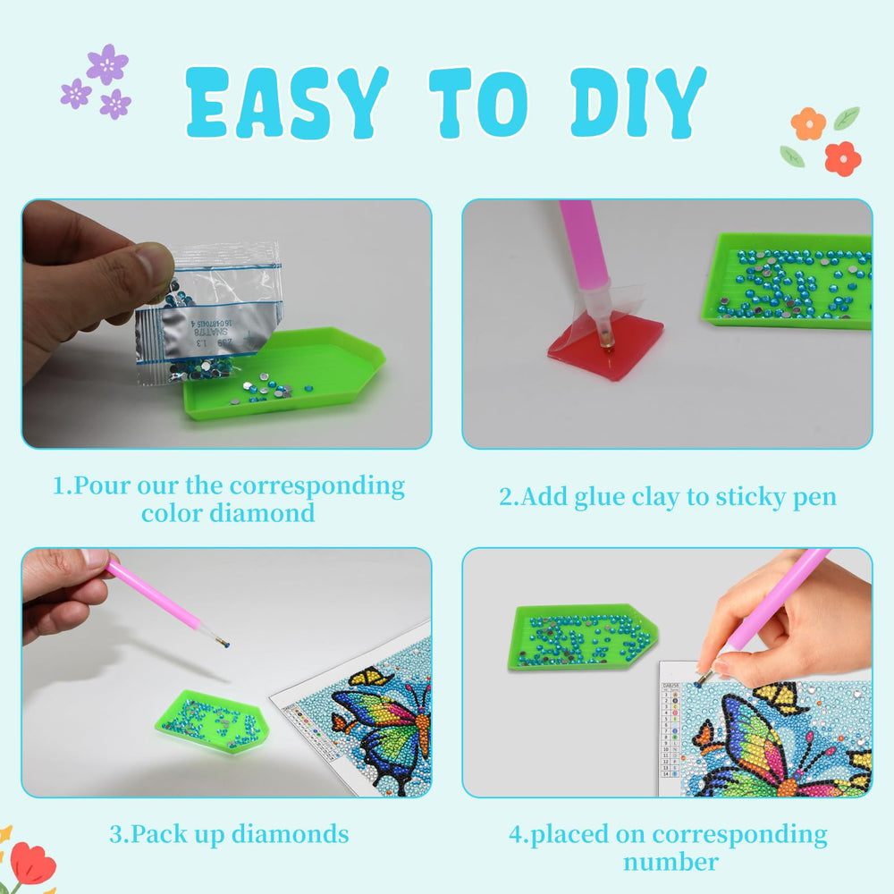 Libfx Diamond Art Kit Piles of diamonds and tools inspire neat crafting sessions.