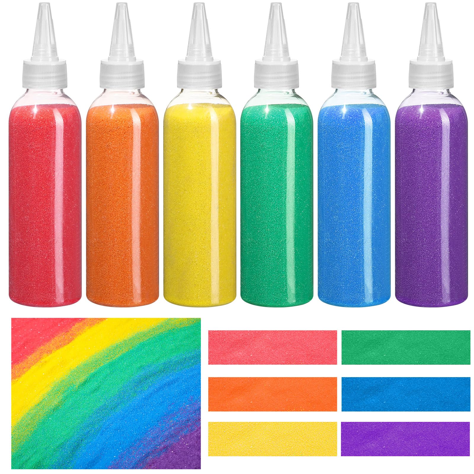 Libima 24-pcs art sand set in colorful bottles for kids' DIY crafts