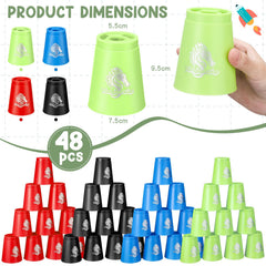 Libima green cups stacked demonstration showing fast assembly and accuracy.