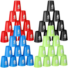 Libima 48-piece stacking cups group image showcasing family-friendly play and speed stacking.