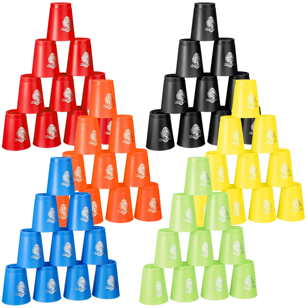 Libima 72-piece sports stacking cups set for fast, family-friendly play.
