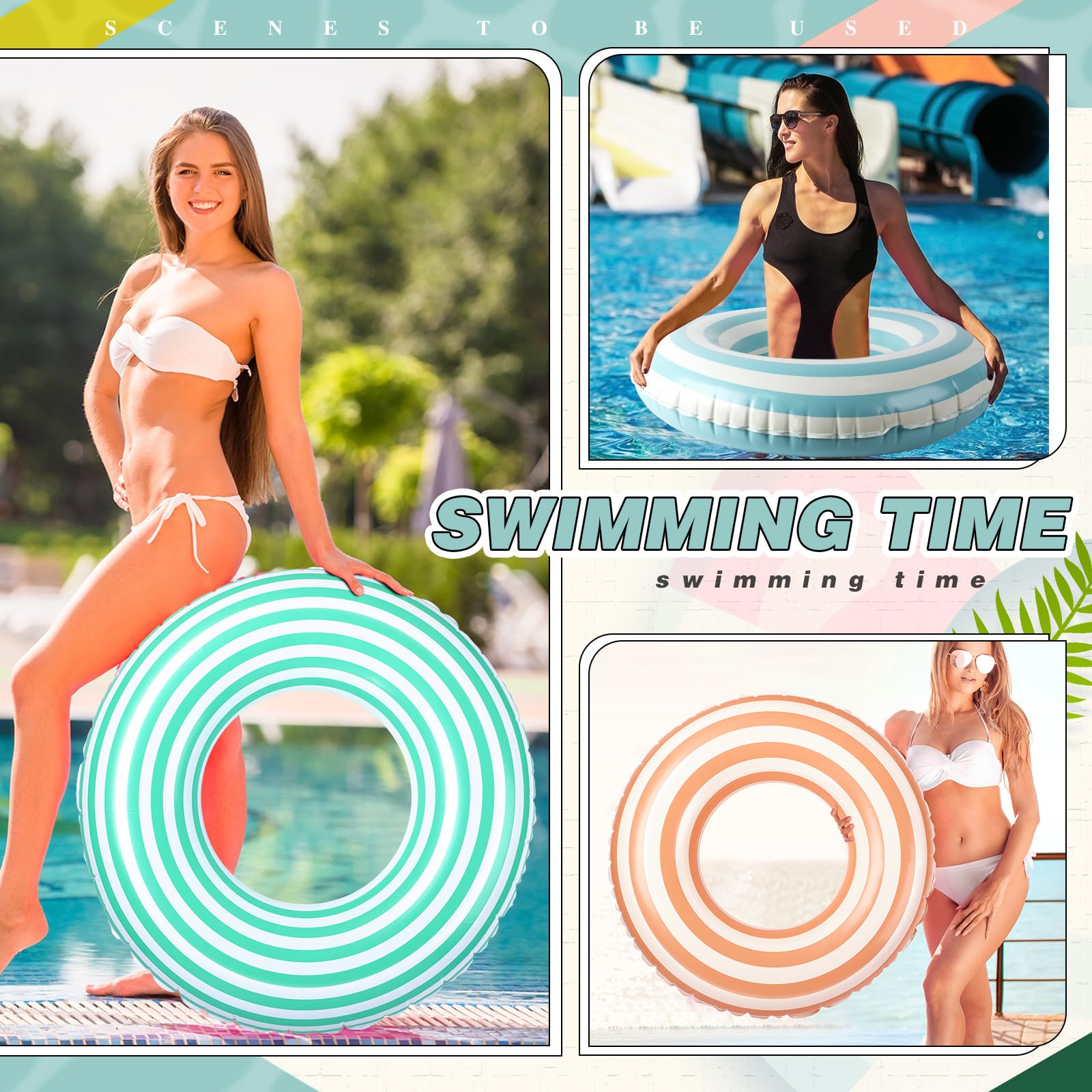 Libima lollipop pool rings suitable for pool, beach, and Hawaiian-themed events.