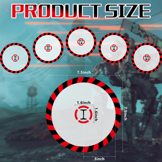 Libima round marker centers 1–6 for easy reference on mats